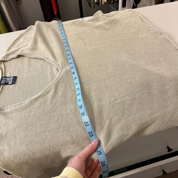 State of Claude Montana Knit Linen VNeck Bell Sleeve Slouchy Sweater Size Large - Picture 9 of 11